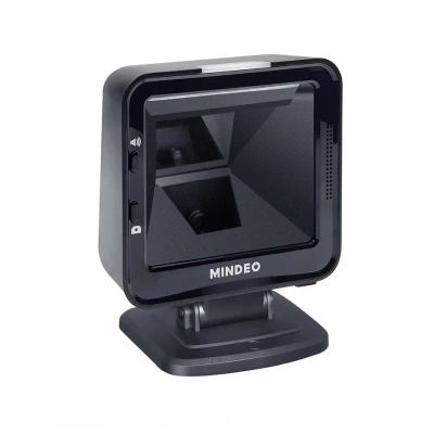 Сканер ШК (презентационный, 2D имидж, черный) Mindeo MP8600 RS232 с подставкой и блоком питания