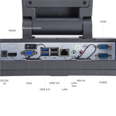 Сенсорный моноблок POScenter JAM (15", P-CAP, J4125; 4Gb RAM; 64Gb SSD; MSR) без ОС
